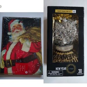 HALLMARK INSPIRATIONS HOLIDAY Robe SWEATER GIFT BOXES & New Years Eve Party Pack